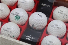1899-1939 Limited Edition 'Anthology of the Golf Ball' Original Molds Display - Brown