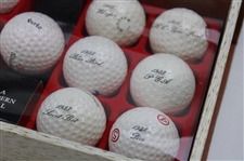1899-1939 Limited Edition 'Anthology of the Golf Ball' Original Molds Display - Brown