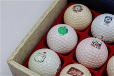 Fifteen (15) Logo Golf Balls in Burke Victor Custom Book Display Box