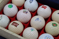 Fifteen (15) Logo Golf Balls in Burke Victor Custom Book Display Box