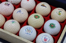 Fifteen (15) Logo Golf Balls in Burke Victor Custom Book Display Box