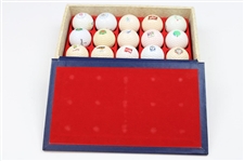 Fifteen (15) Logo Golf Balls in Burke Victor Custom Book Display Box