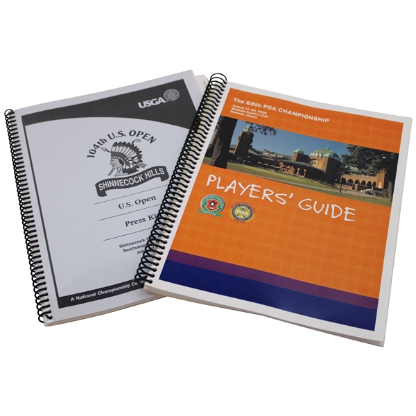 2004 US Open at Shinnecock Hills & 2006 PGA Championship at Medinah (Tiger Win) Media Guides