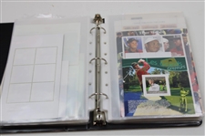 Notebook Of Signed Golf Stamps From Other Countries