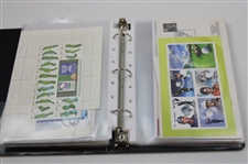 Notebook Of Signed Golf Stamps From Other Countries