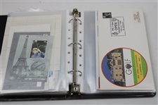 Notebook Of Signed Golf Stamps From Other Countries