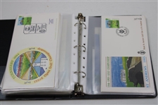 Notebook Of Signed Golf Stamps From Other Countries