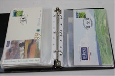 Notebook Of Signed Golf Stamps From Other Countries