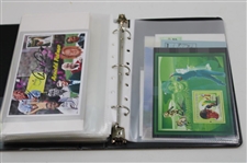 Notebook Of Signed Golf Stamps From Other Countries
