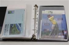 Notebook Of Signed Golf Stamps From Other Countries