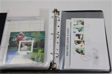 Notebook Of Signed Golf Stamps From Other Countries