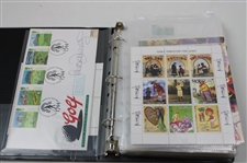 Notebook Of Signed Golf Stamps From Other Countries