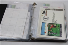 Notebook Of Signed Golf Stamps From Other Countries