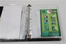 Notebook Of Signed Golf Stamps From Other Countries