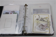 Notebook Of Signed Golf Stamps From Other Countries