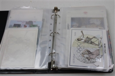 Notebook Of Signed Golf Stamps From Other Countries