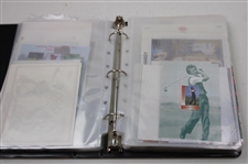 Notebook Of Signed Golf Stamps From Other Countries