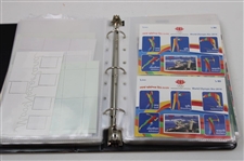 Notebook Of Signed Golf Stamps From Other Countries