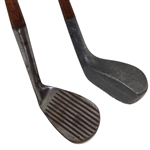 Three (3) Wood Shafted Clubs: Beekett Backspin Mashie, LH Mills Putter & Braid Mills Putter w/ Shaft Stamp
