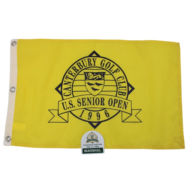 1996 US Senior Open at Canterbury Golf Club Flag with Marshall Badge