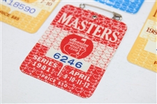 1981, 1983 & Two (2) 1988 Masters Tournament SERIES Badges - Watson, Seve & Lyle Winners