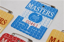 1981, 1983 & Two (2) 1988 Masters Tournament SERIES Badges - Watson, Seve & Lyle Winners