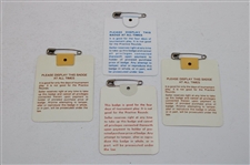 1981, 1983 & Two (2) 1988 Masters Tournament SERIES Badges - Watson, Seve & Lyle Winners