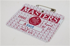 1986 Masters Tournament SERIES Badge #A9905 - Jack Nicklaus Winner