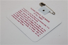 1986 Masters Tournament SERIES Badge #A9905 - Jack Nicklaus Winner