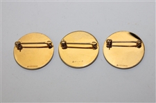 Three (3) 1978 PGA Tour Shield Gold Filled Pins
