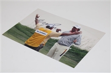 Graeme McDowell Signed 2010 US Open at Pebble Beach Photo Celebrating w/His Caddie JSA ALOA