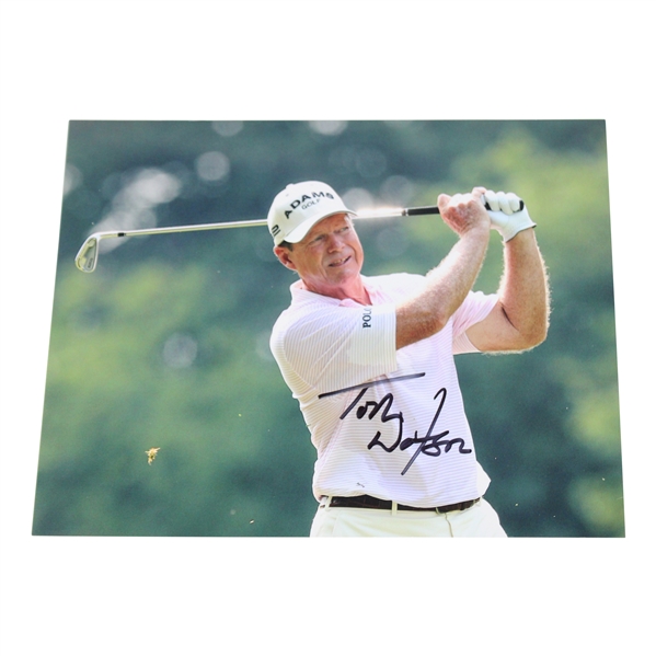 Tom Watson Signed Post Swing Photo JSA ALOA