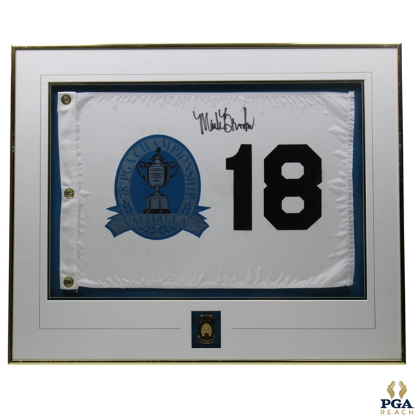Mark Brooks Signed 1996 PGA Championship at Valhalla Flag & Money Clip Display - Framed