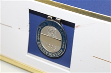 Ray Floyd Signed 1995 PGA Seniors Championship Flag & Money Clip Display - Framed