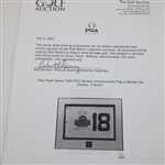 Ray Floyd Signed 1995 PGA Seniors Championship Flag & Money Clip Display - Framed
