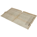 1902 Evening Times Golf Tournament at Musselburgh Competition Bracket Sheet
