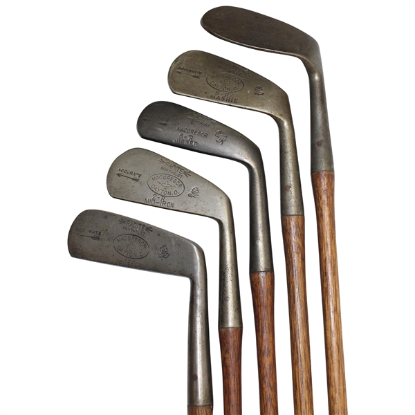 Macgregor Dayton, OH Radite Accurate Clubs - Mashie, Mid-Iron, Niblick, Jigger & Putter