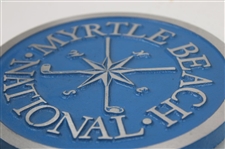 Myrtle Beach National Crossed Clubs & Compass Design Blue with Silver Tee Marker