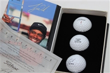 Tiger Woods 1996-1997 Titleist Ltd Ed Commemorative Boxes w/Logo Balls - First 7 Wins- All Have COA