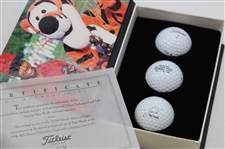 Tiger Woods 1996-1997 Titleist Ltd Ed Commemorative Boxes w/Logo Balls - First 7 Wins- All Have COA