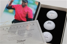 Tiger Woods 1996-1997 Titleist Ltd Ed Commemorative Boxes w/Logo Balls - First 7 Wins- All Have COA