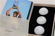 Tiger Woods 1996-1997 Titleist Ltd Ed Commemorative Boxes w/Logo Balls - First 7 Wins- All Have COA