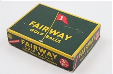 Fairway Golf Balls by US Rubber Company Dozen Box w/Sleeve & 2 GB's