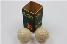Fairway Golf Balls by US Rubber Company Dozen Box w/Sleeve & 2 GB's