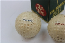 Fairway Golf Balls by US Rubber Company Dozen Box w/Sleeve & 2 GB's