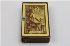 c1920's Society Golf Belle Fancy Back Gold Edge Playing Cards with Box