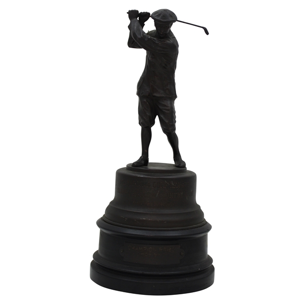 1913 Sleepy Hollow Country Club Golfer Statue Champion Trophy