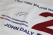 John Daly Signed 2 Time Major Winner Flag - Daly Collection JSA ALOA