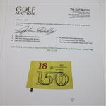 John Daly & John Daly Jr Signed 2022 OPEN Championship at St Andrews Yellow Flag JSA ALOA