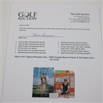 Hale Irwin's Signed Wheaties Box, 2008 Hualalai Resort Poster & 3x5 Index Card JSA ALOA